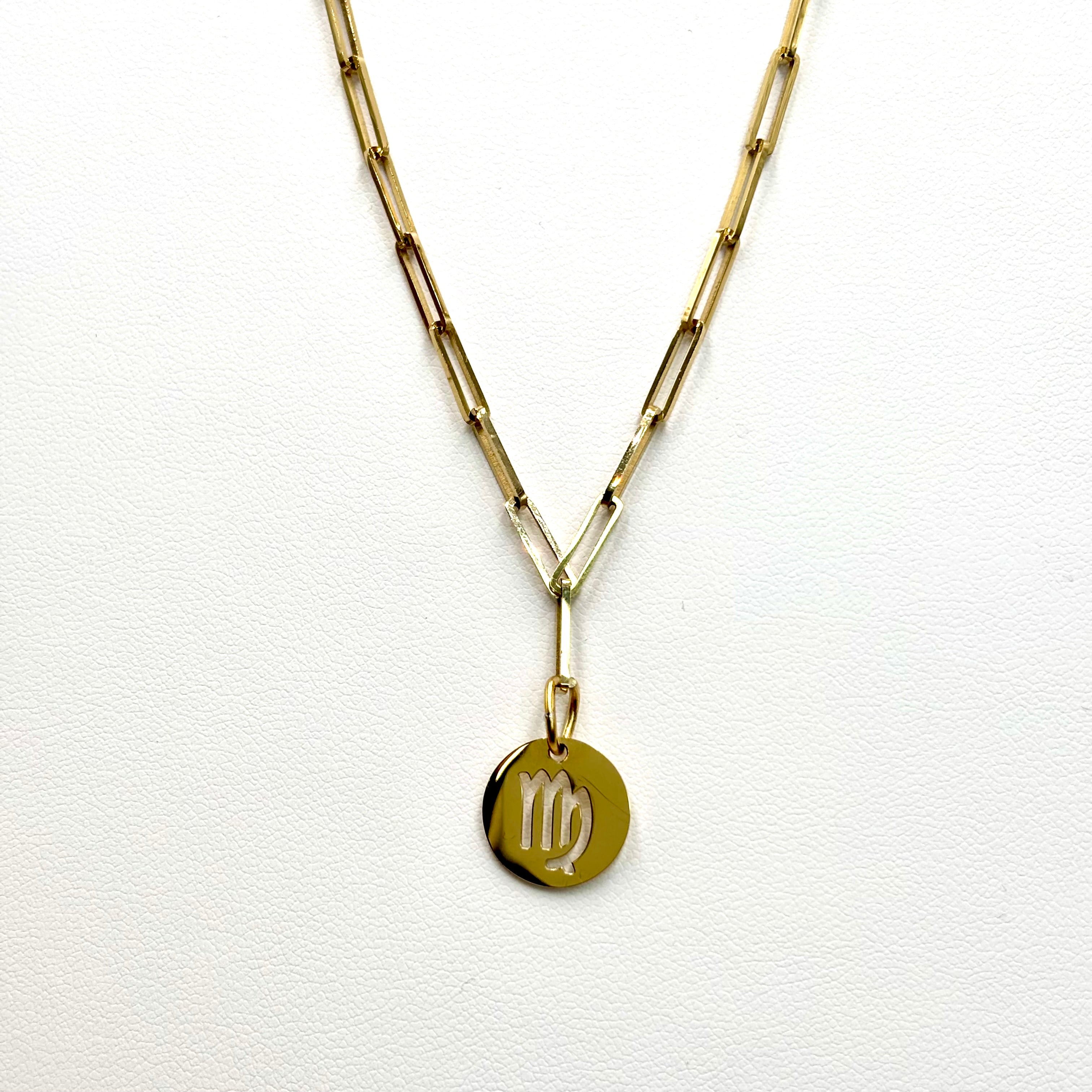 Collier Astro Femme - Collier pendentif Signe Astrologique Doré à l'Or fin - Djanet Bijoux