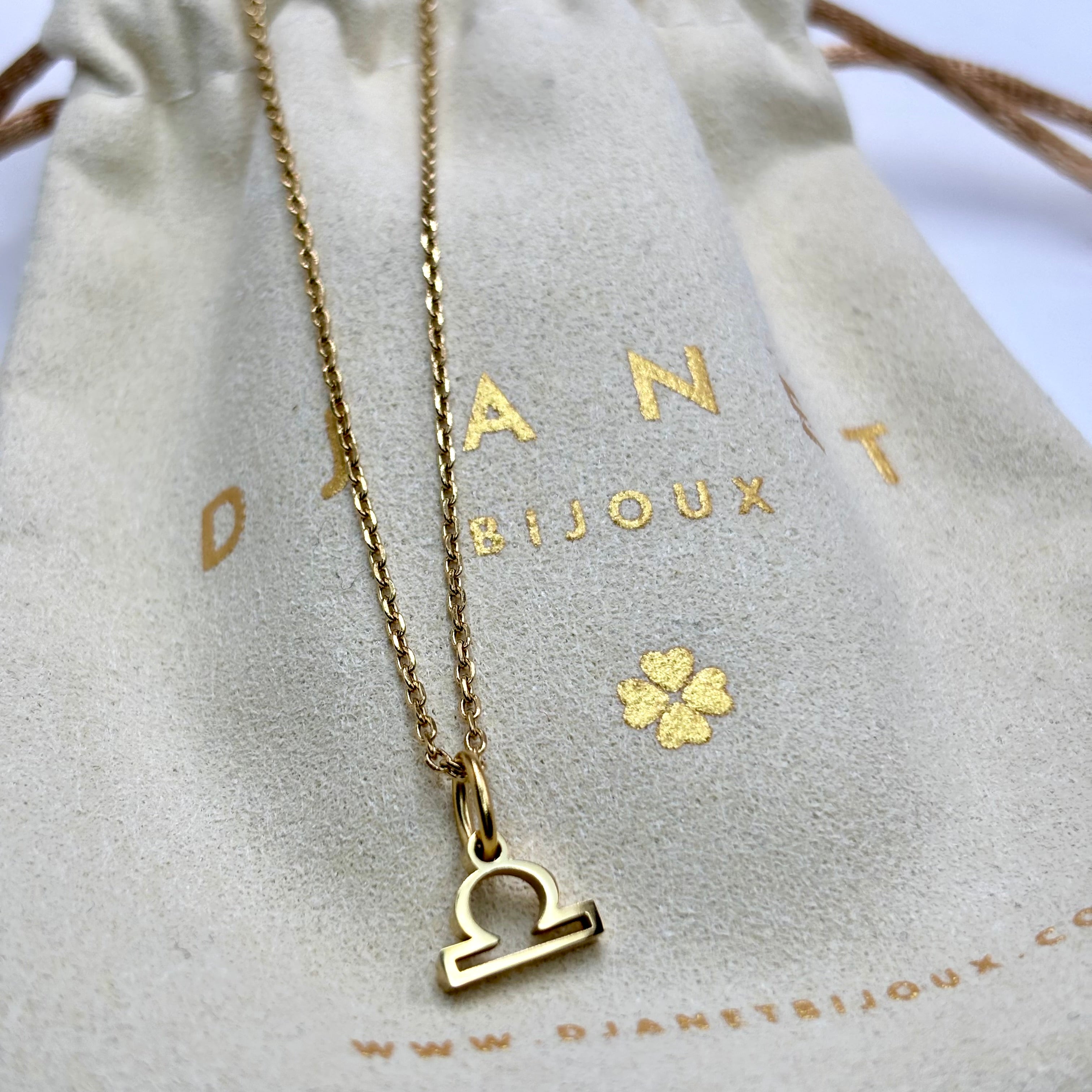 Collier Astro Femme - Collier pendentif Signe Astrologique Doré à l'or fin - Djanet Bijoux