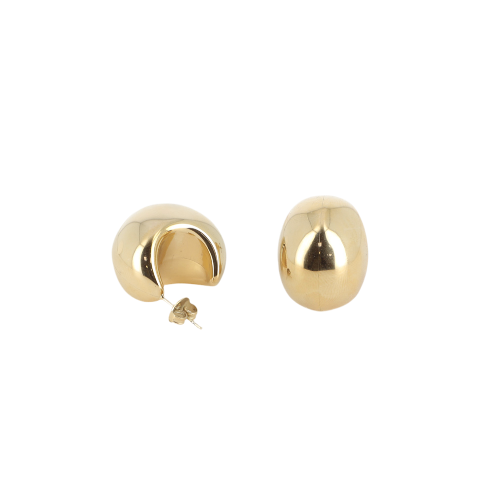 Boucles d'oreilles créoles acier doré Maurane