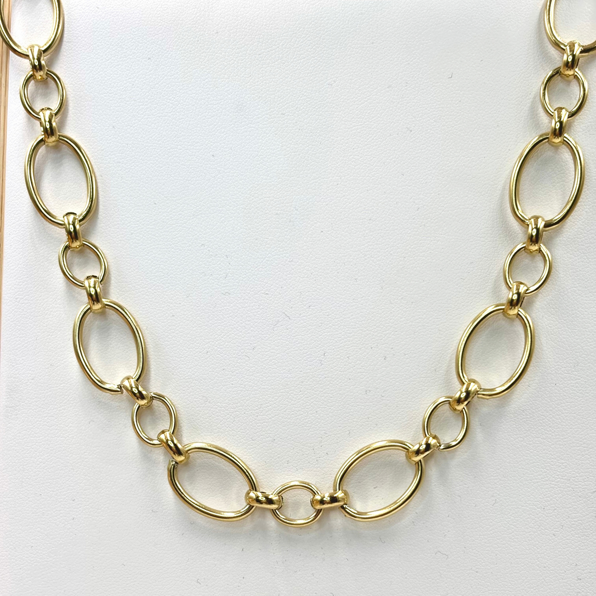 Collier Maillons Ovales en Acier Inoxydable Doré - Julianne