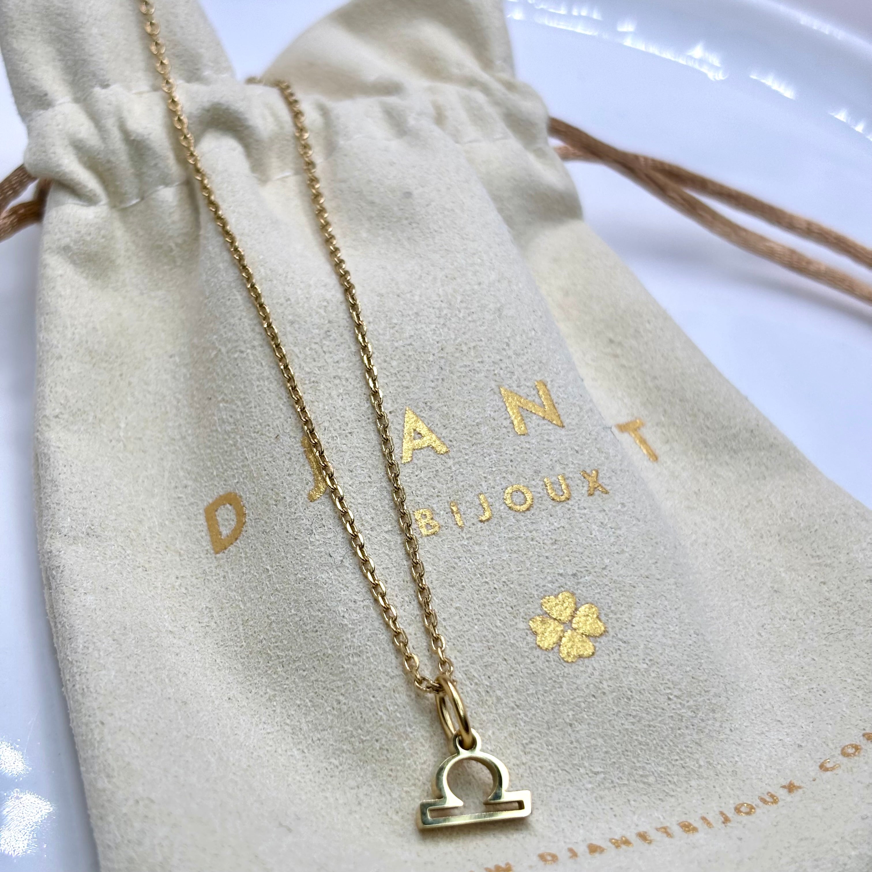 Collier Astro Femme - Collier pendentif Signe Astrologique Doré à l'or fin - Djanet Bijoux