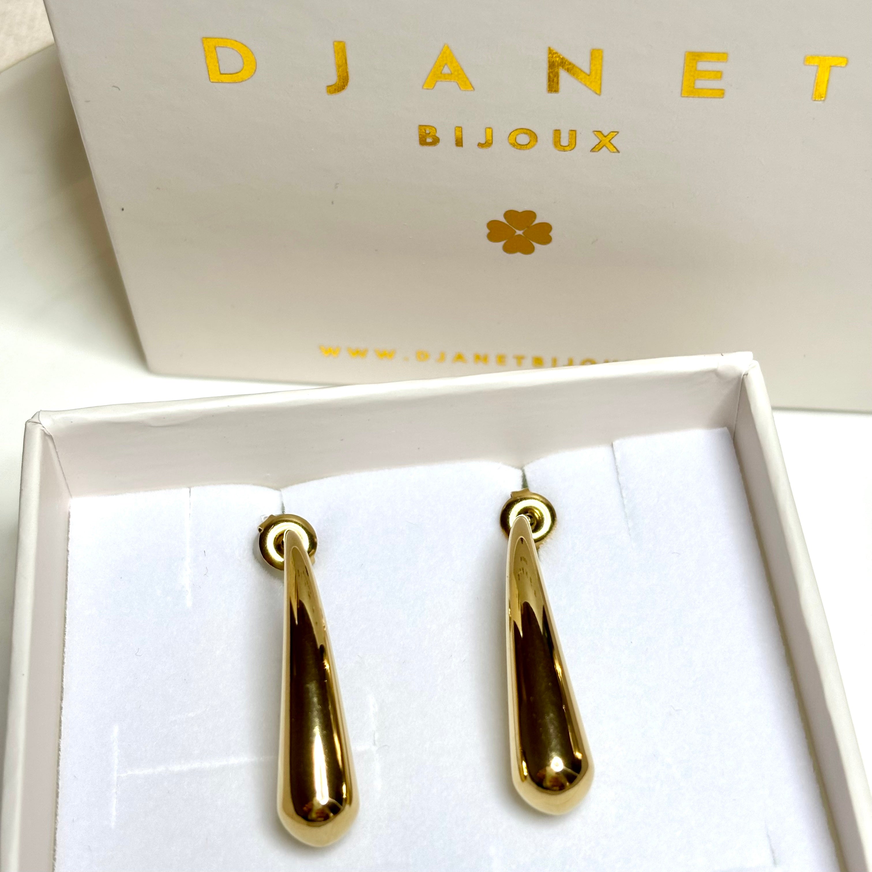 Boucles d'oreilles acier doré Louise