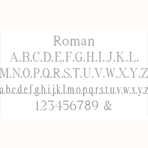Police d'écriture Roman option de personnalisation de gravure Djanet Bijoux
