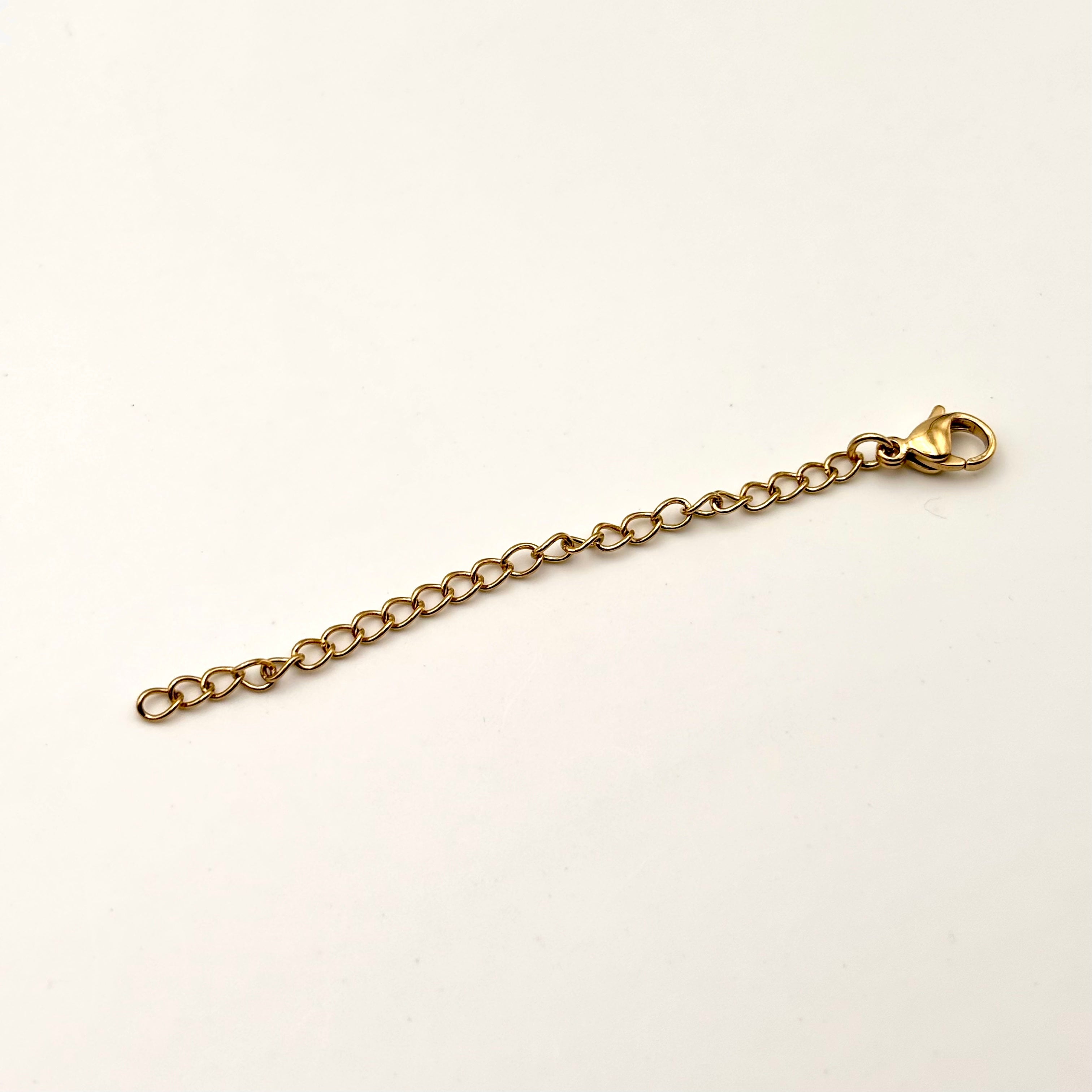 Chaîne de rallonge en acier inoxydable doré – Extension pour collier ou bracelet
