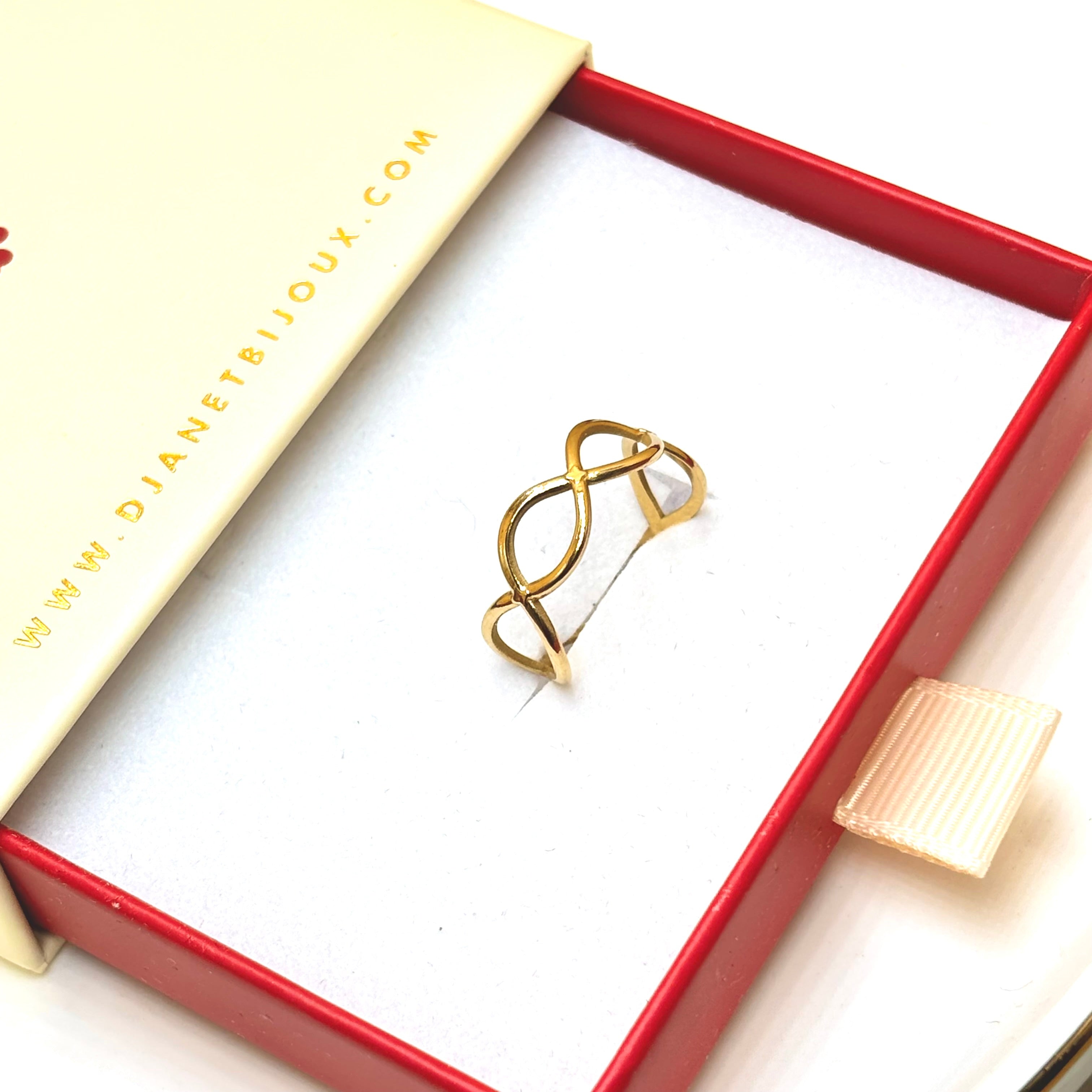 Alice schmaler goldener Edelstahlring
