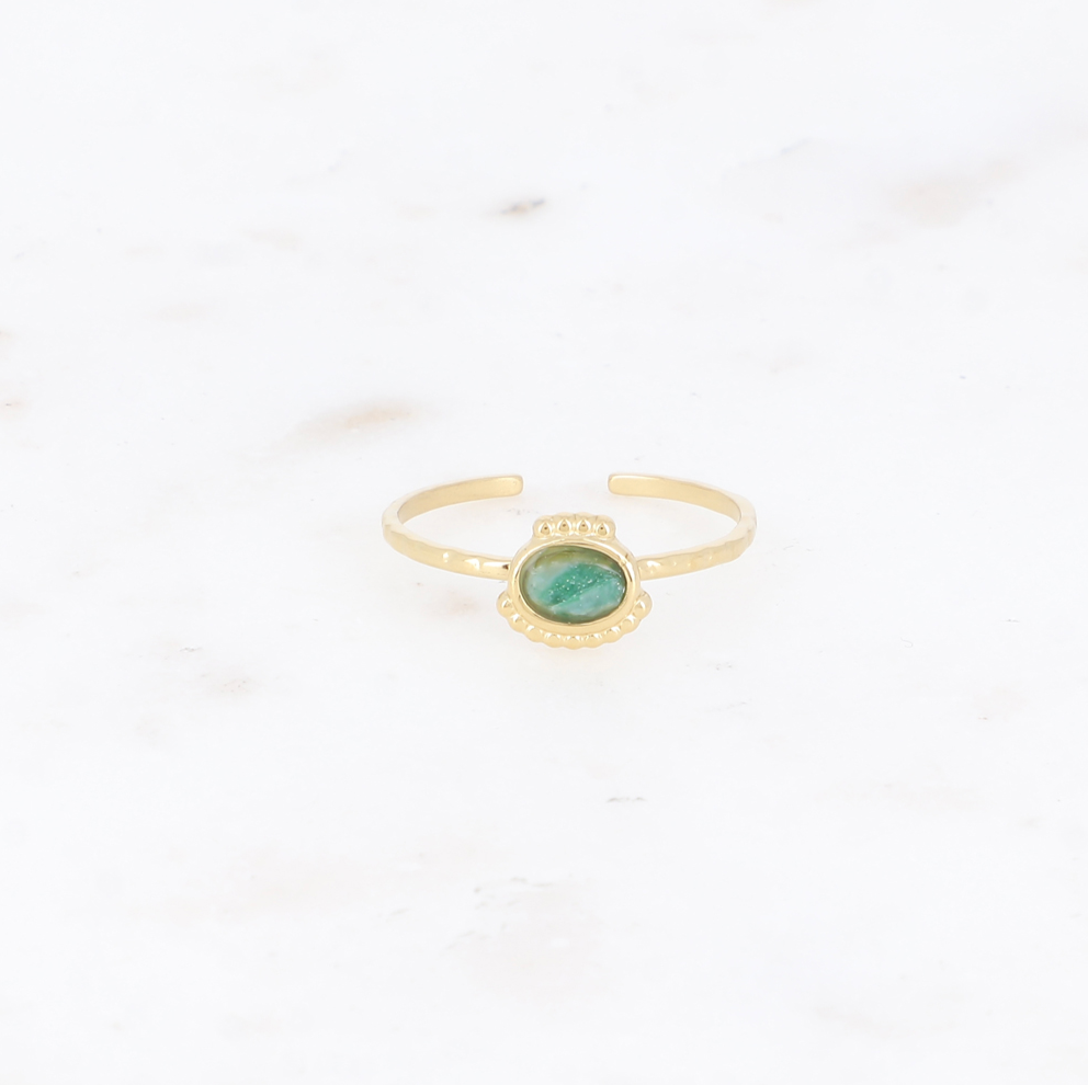 Bague fine turquoise africaine Coralie