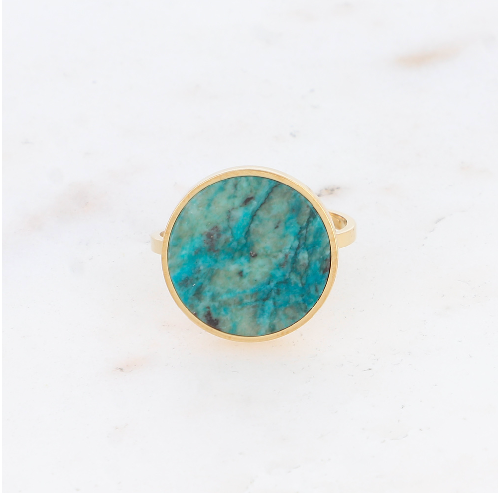 Bague pierre fine turquoise africaine Margot