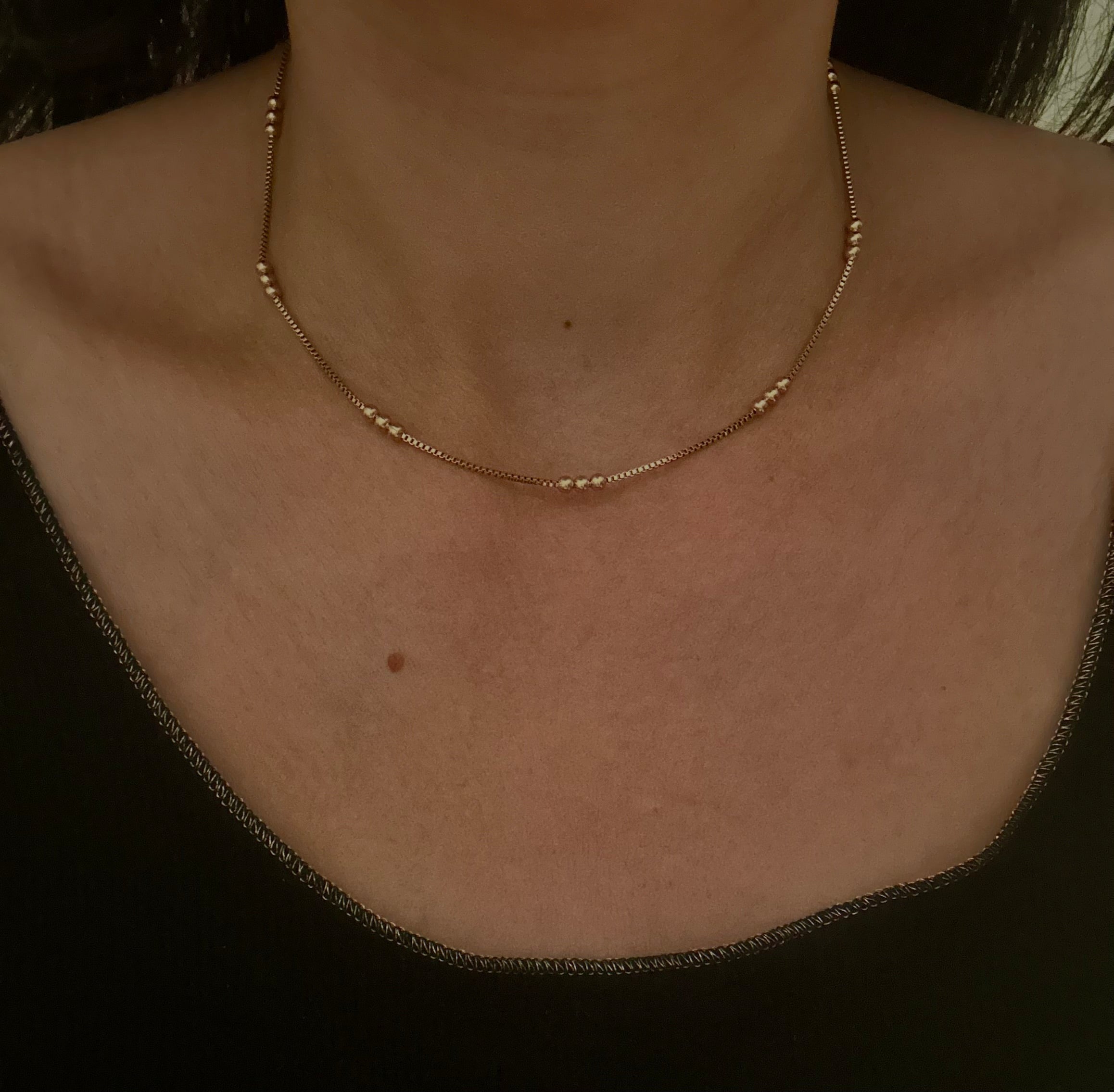 Collier chaîne acier doré Sixtine