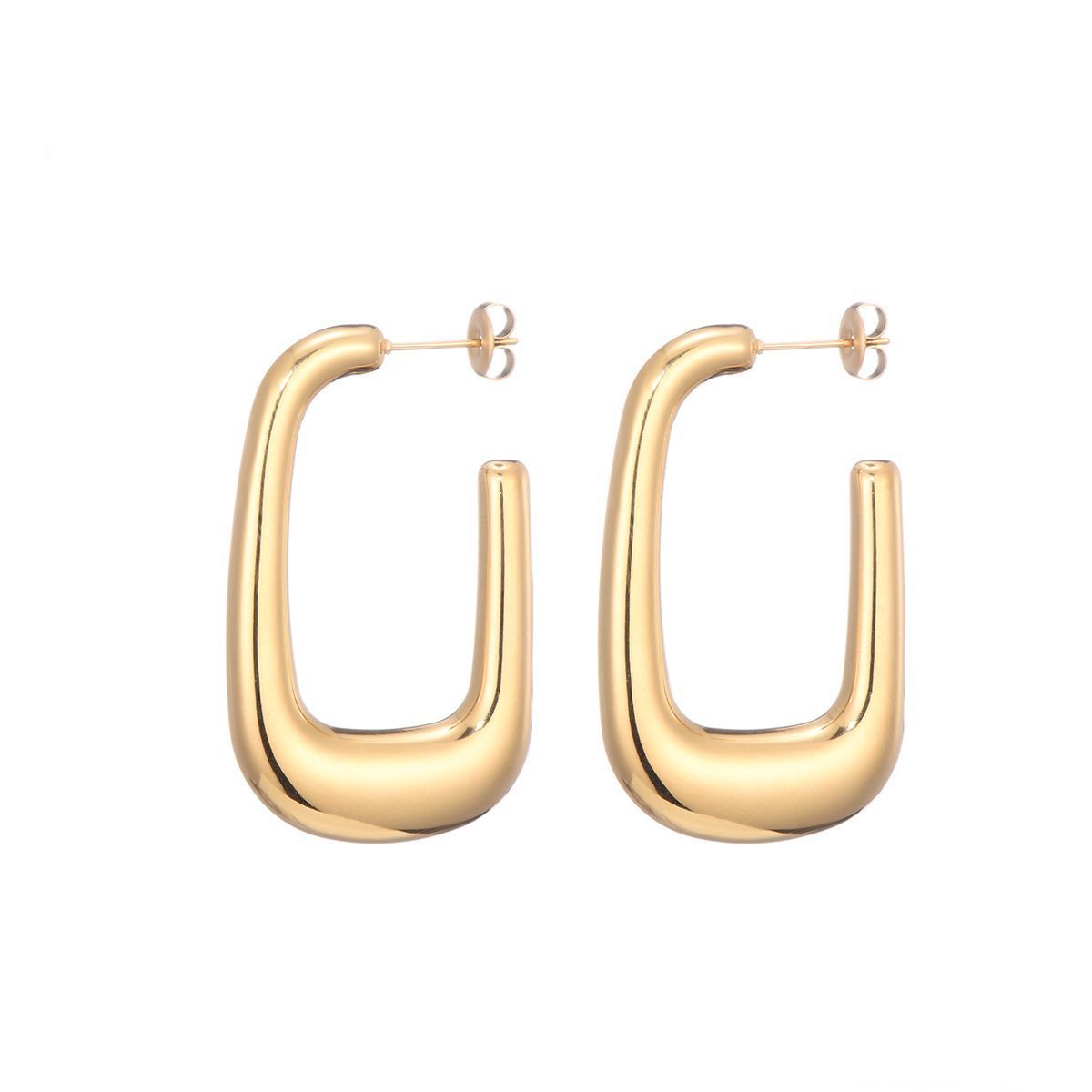 Boucles d'oreilles rectangle ouvertes