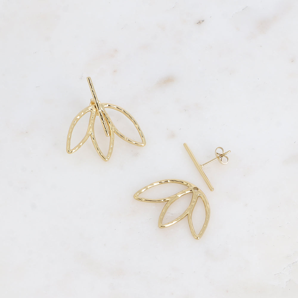 Boucles d'oreilles acier doré Artemis