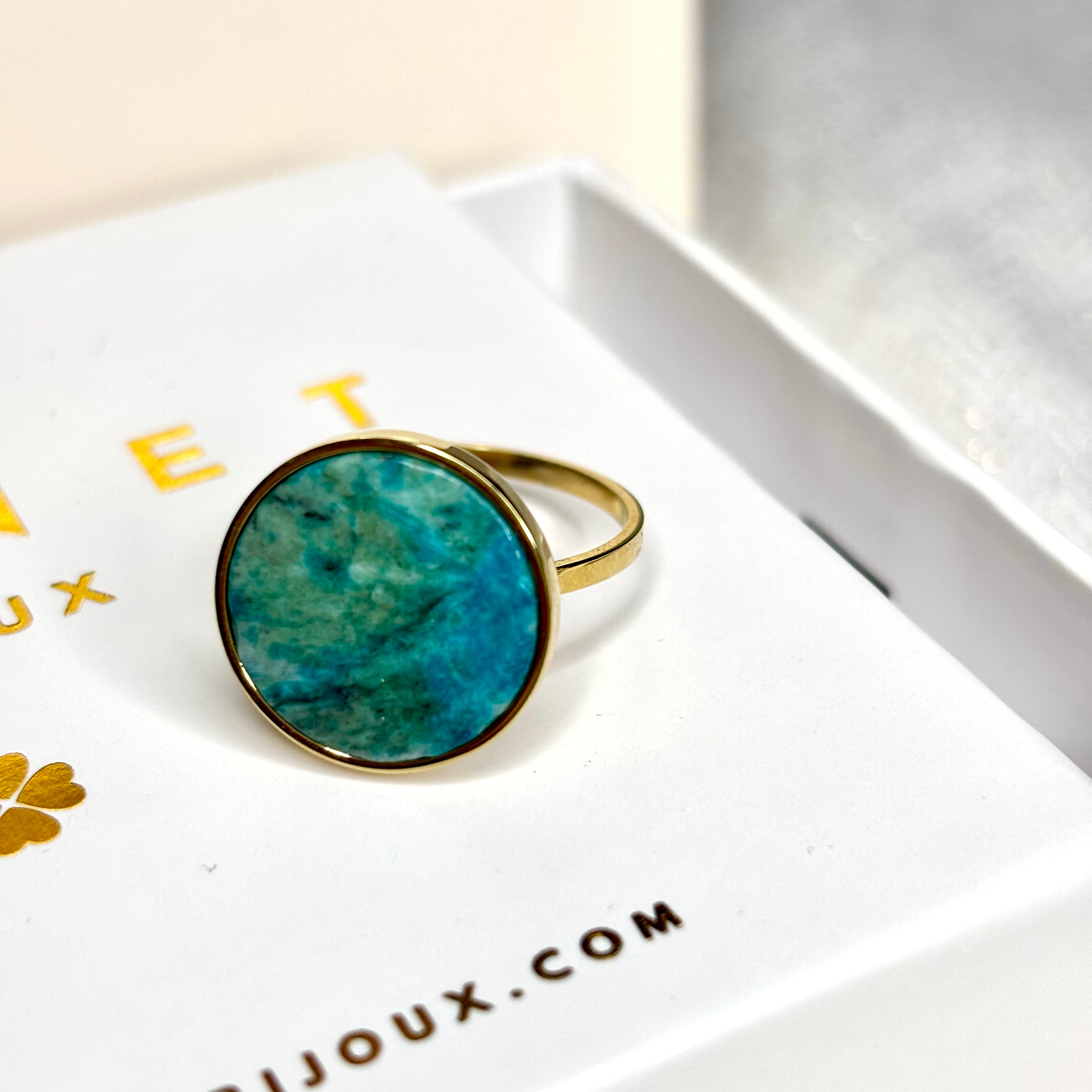 Bague pierre fine turquoise africaine Margot